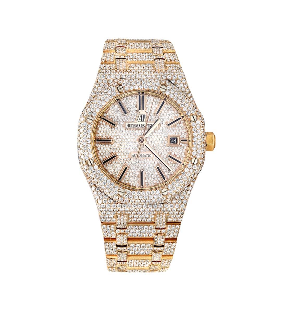 AP ICED OUT ROSE GOLD