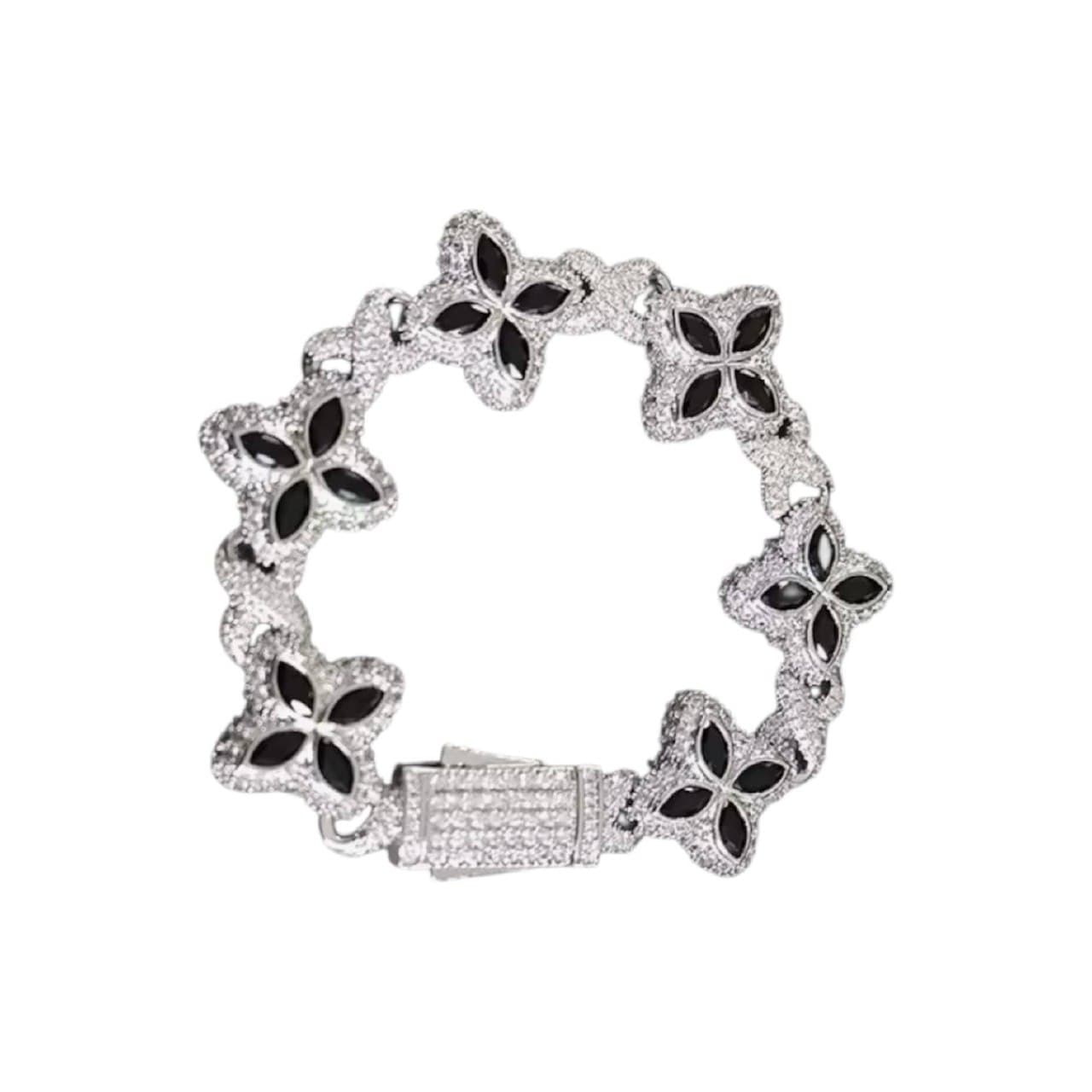 6 CLOVER ICED BRACELET (BLUE)